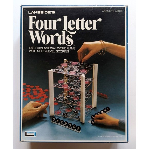 Vintage Four Letter Words Board Game by Lakeside 1975 Edition Complete HTF Retro - Picture 2 of 8